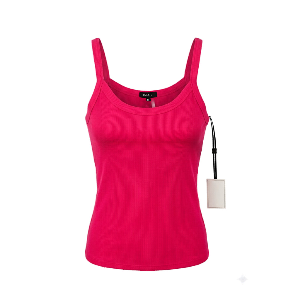 1.‎ STATE Pink Ribbed Scoop Neck Sleeveless Tank Top Medium